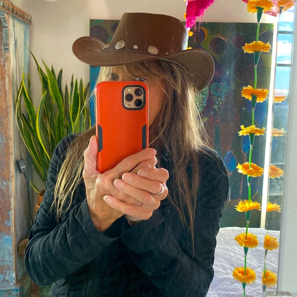Unisex Leather Cowboy Hat - L - Picture 4 of 10